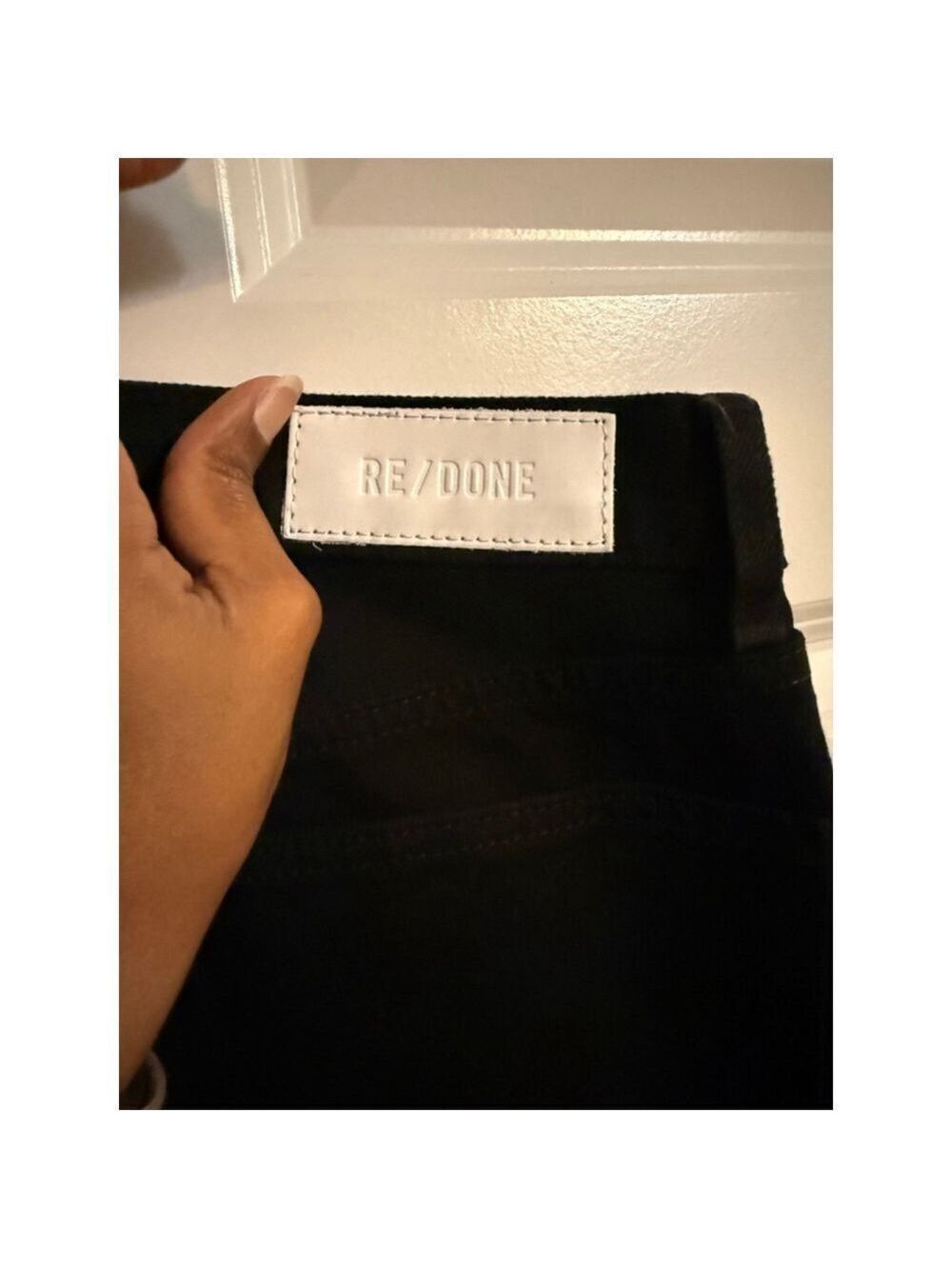 Women's RE/DONE Black 70s Low Rise Bell Bottom Flare Jeans Size 27 $285 Retail - Picture 6 of 14